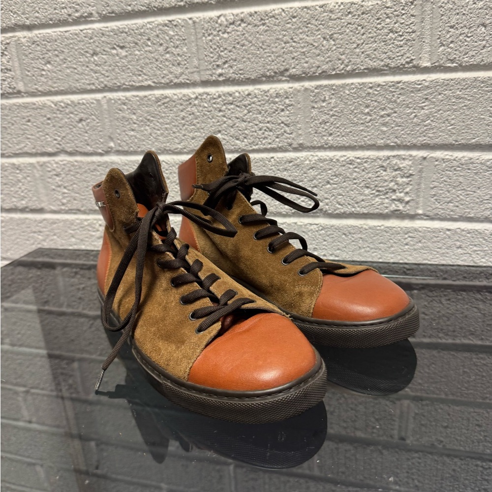 Paul & Shark Brown and Tan Sneakers with Rugged Design
